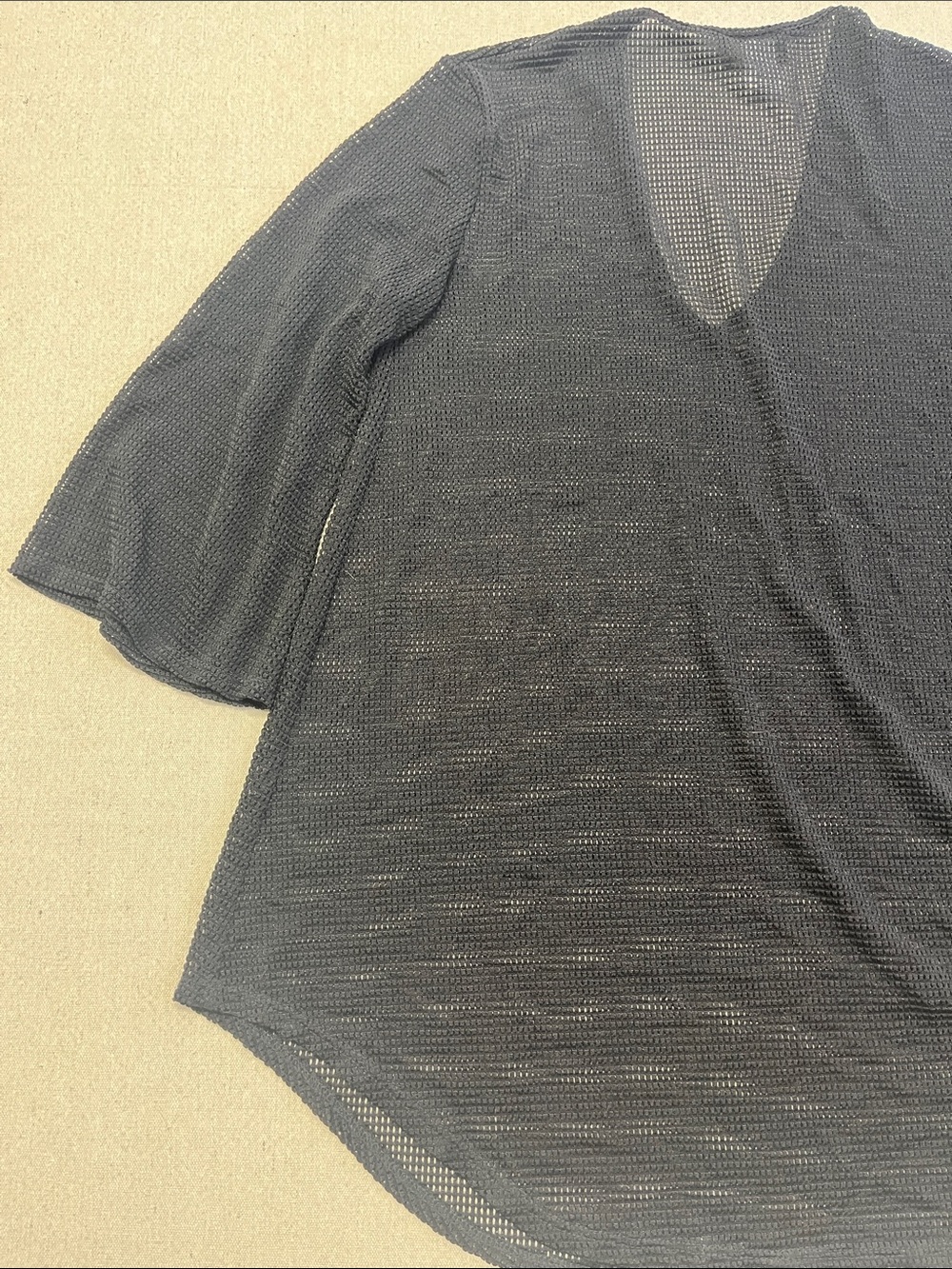 Jordan Taylor Black Mesh Swim Cover Up Tunic Top Size Medium - Picture 9 of 9